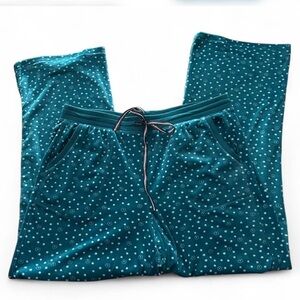Nautica Teal Polka Dot Pajama Pants
